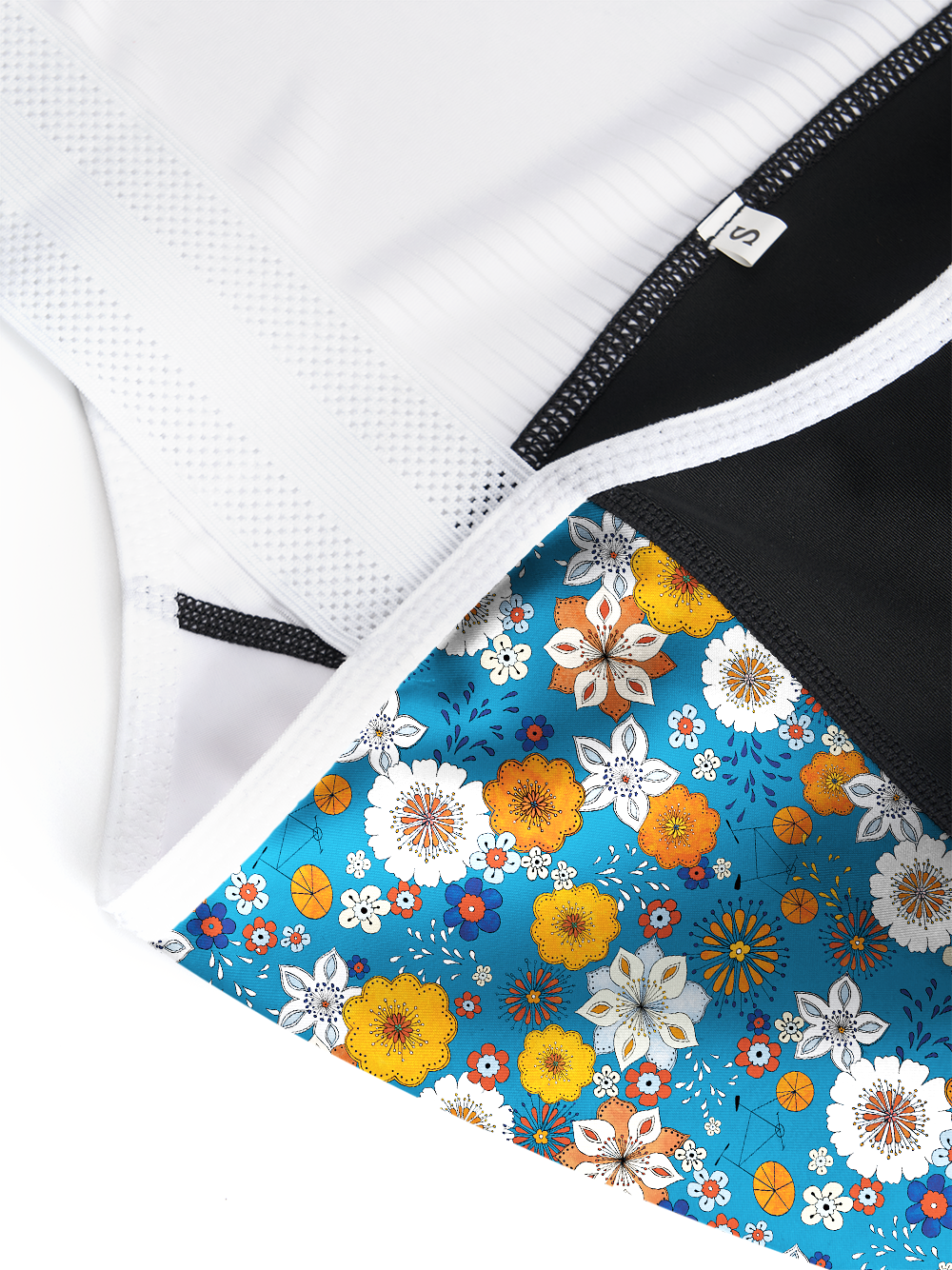 Orionride Flat Flowers Cycling Bib Short