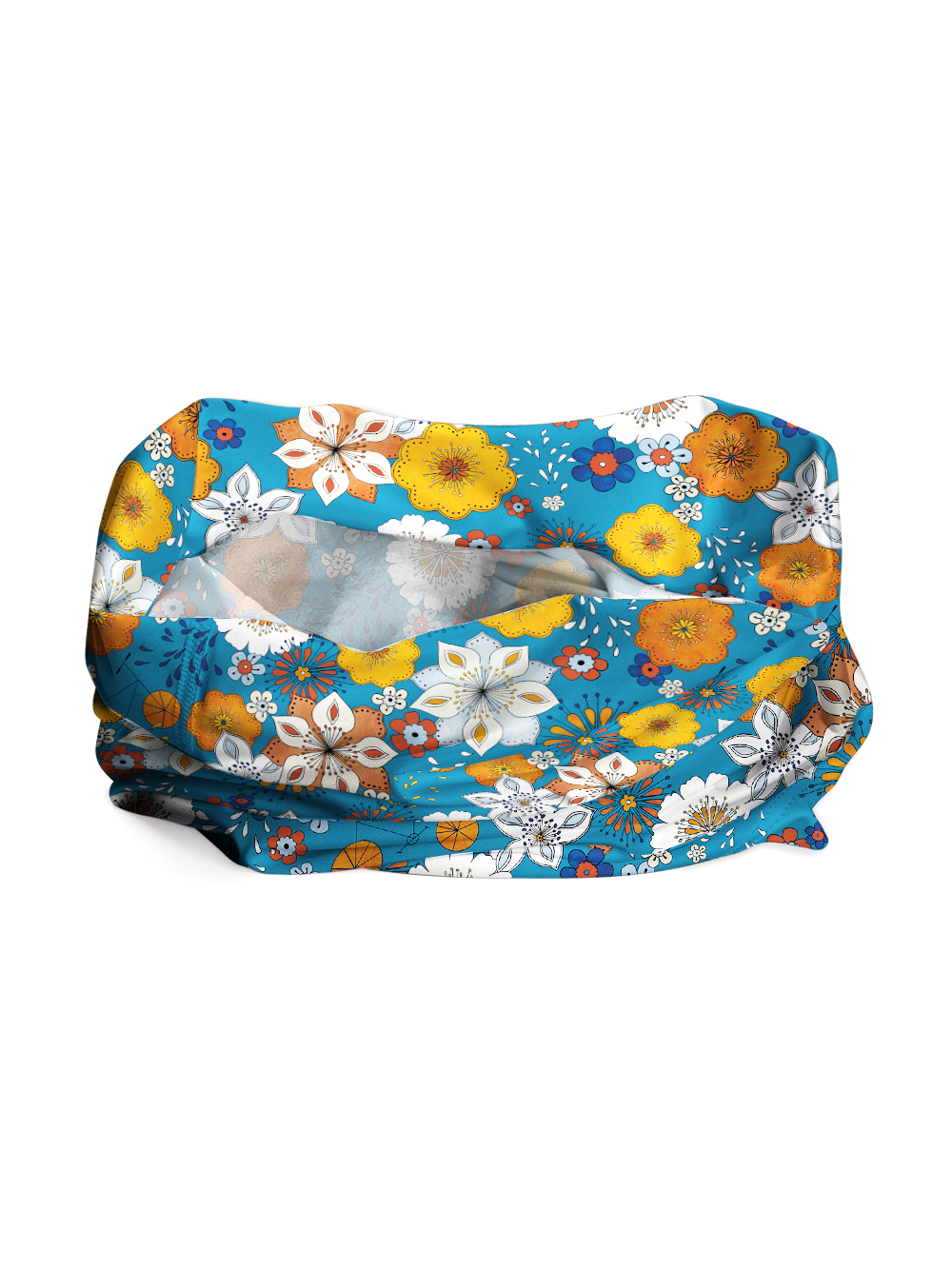 Orionride Flat Flowers Lightweight Cycling Neck Gaiter