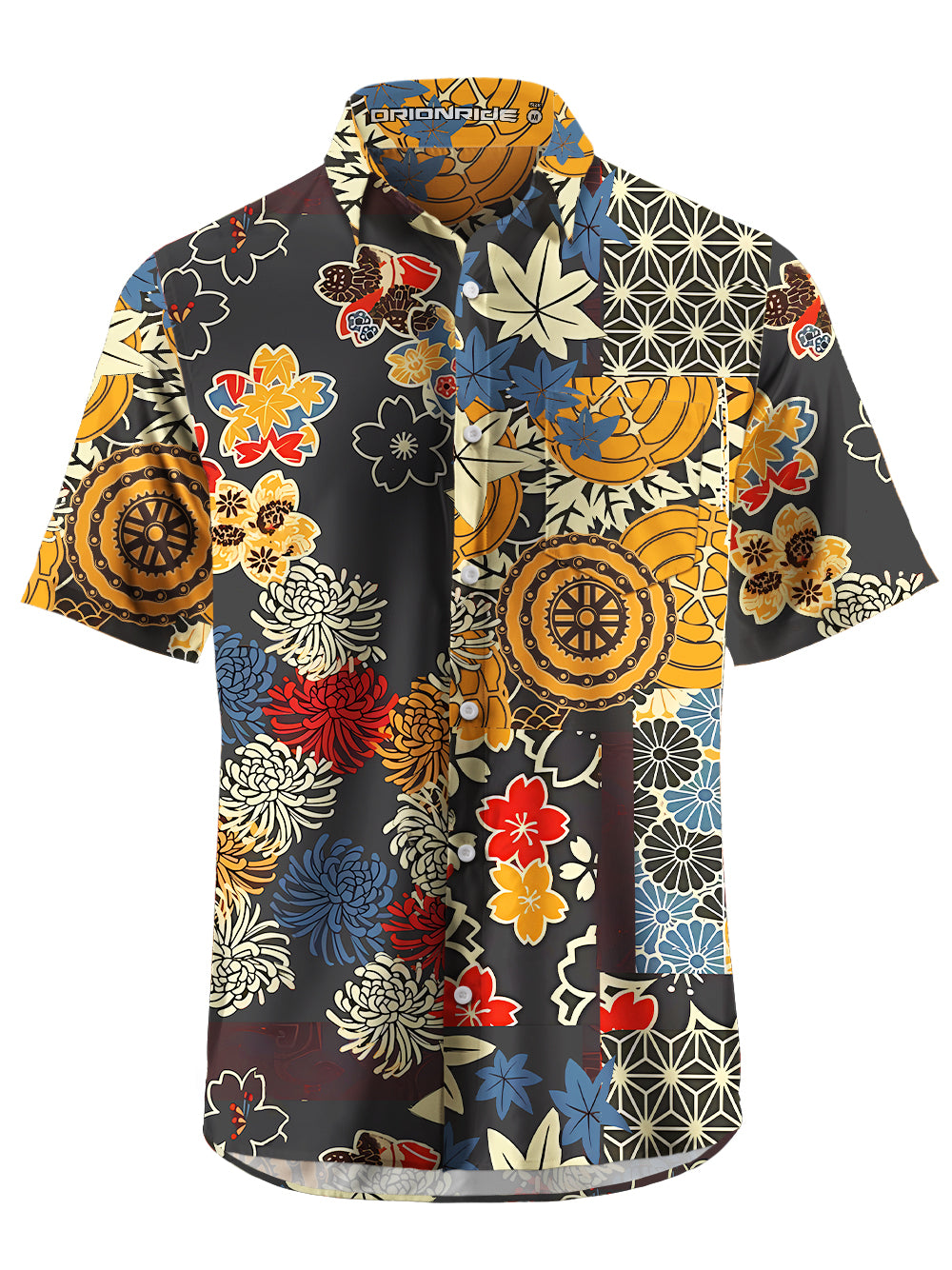 Orionride Unique Gear Flower Zipper Pockets Ultra Lightweight Short Sleeves Gravel Shirt