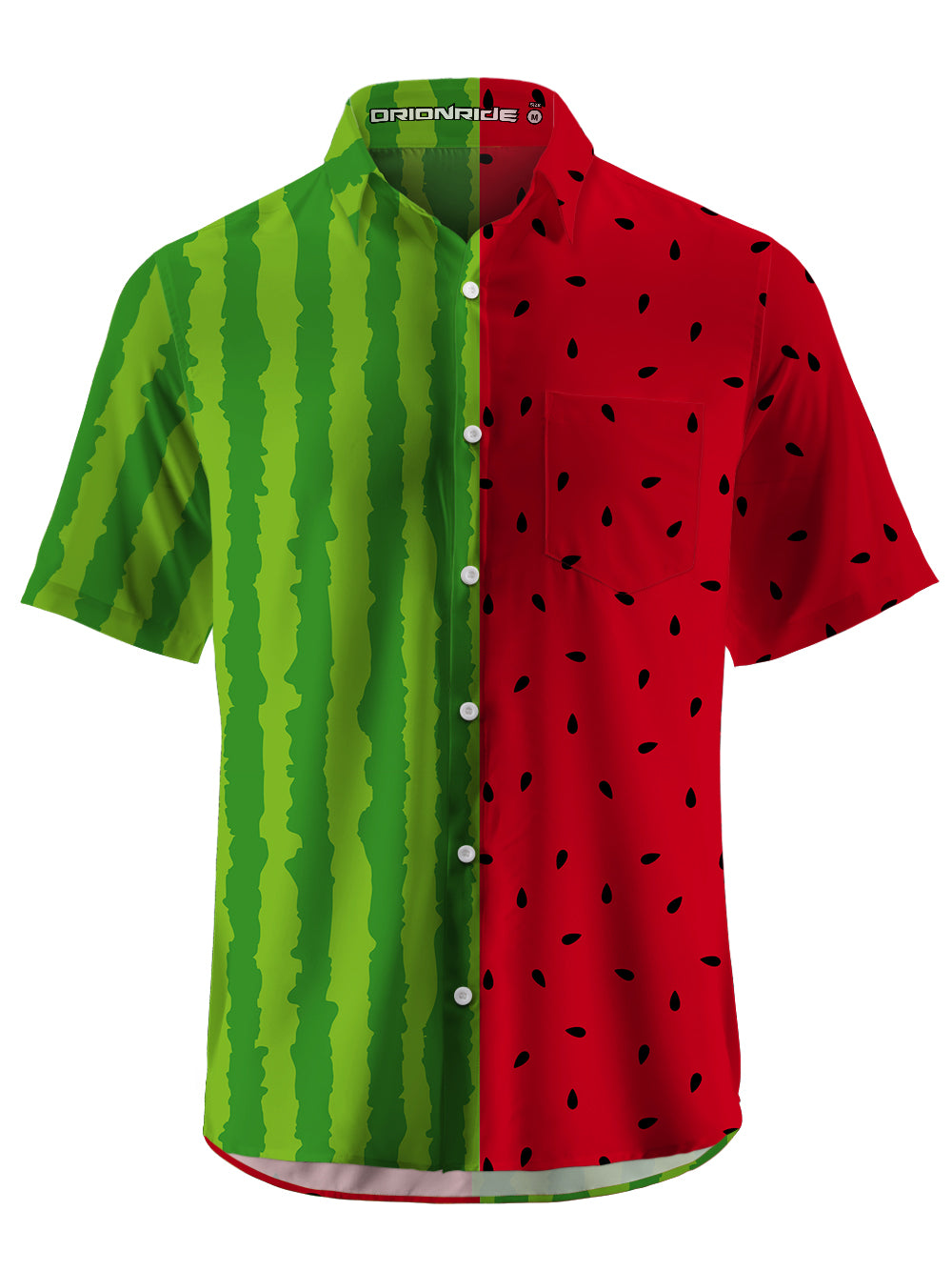 Orionride Watermelon Zipper Pockets Ultra Lightweight Short Sleeves Gravel Shirt