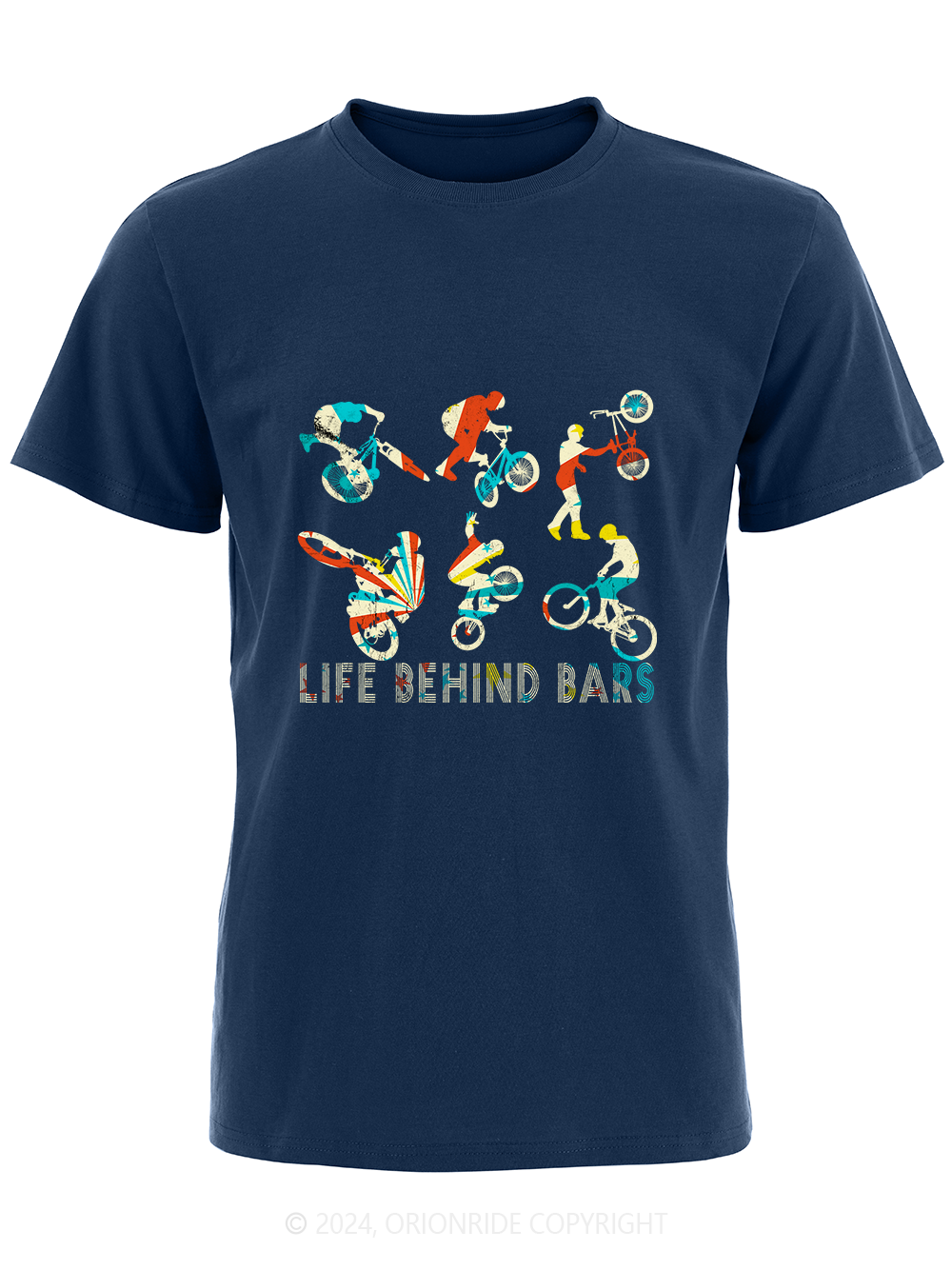 Orionride Short Sleeves Color Silhouette Bike T-Shirt