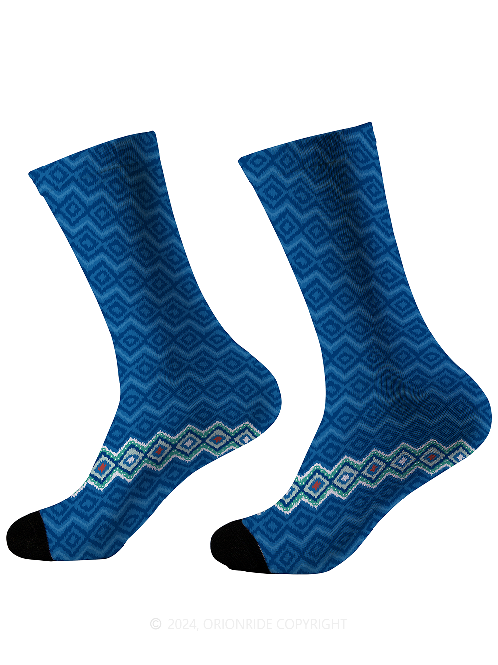 Orionride Blue Chain Cycling Socks