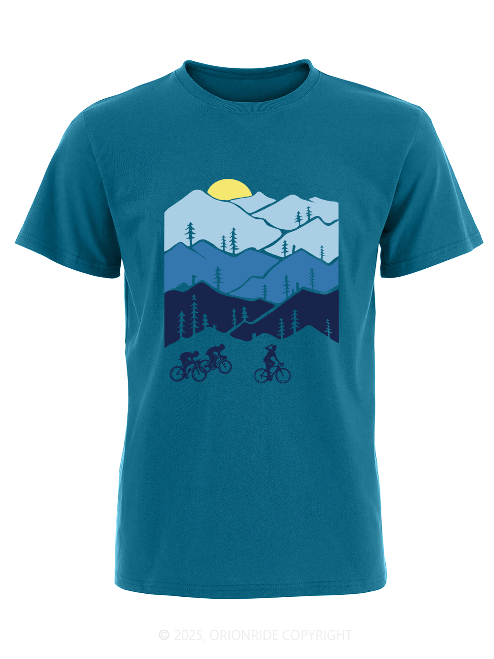 Orionride Short Sleeves Three Makes a Trip Bike T-Shirt