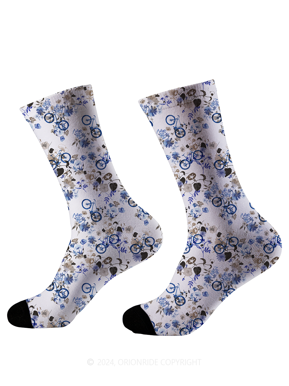 Orionride Bicycle Print Cycling Socks