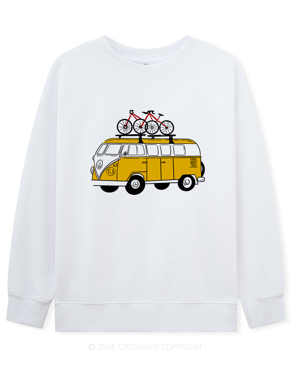 Orionride Long Sleeves Yellow Bus Bike Sweatshirts