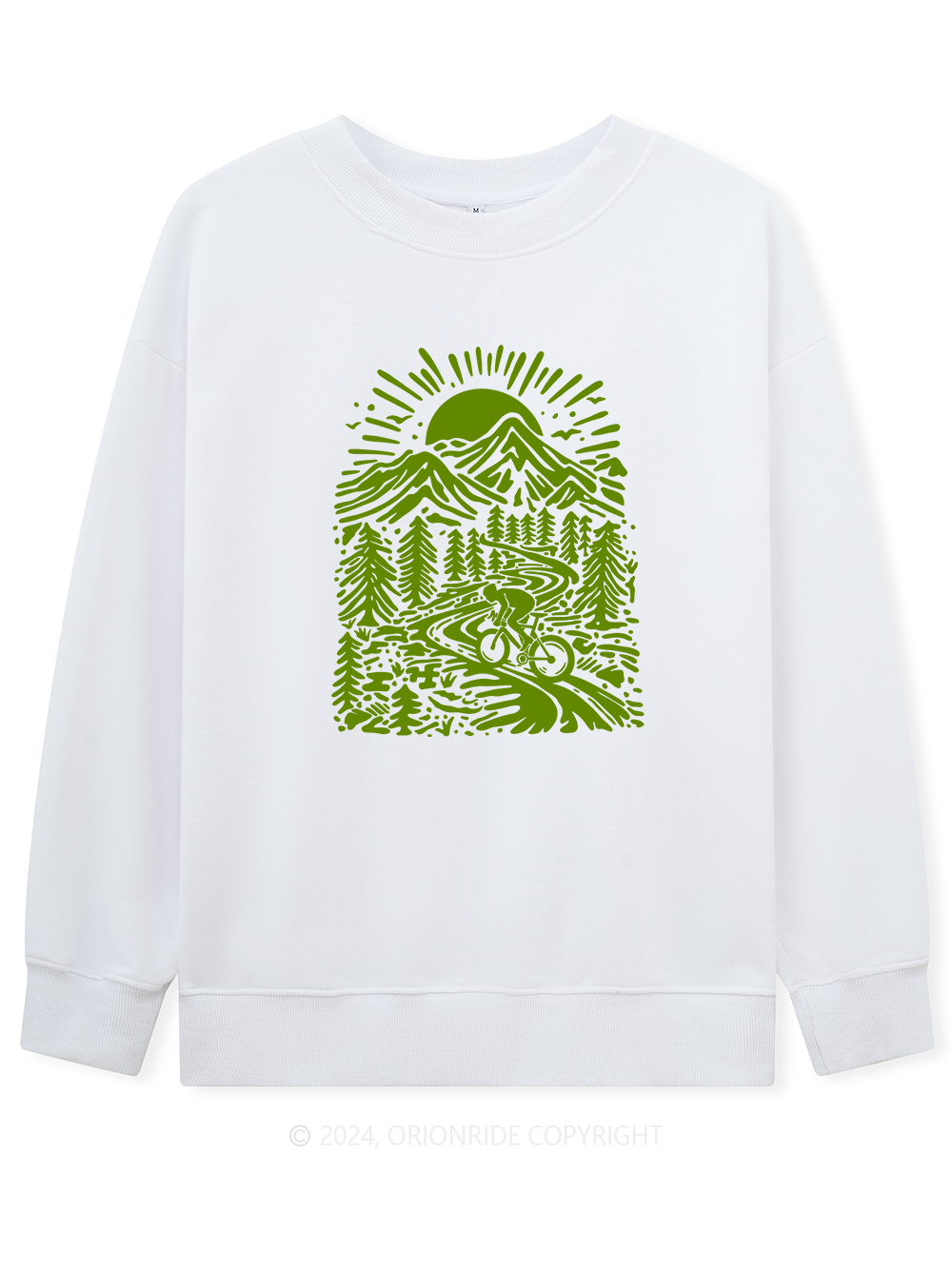 Orionride Long Sleeves Sunrise In The Mountain Bike Sweatshirts