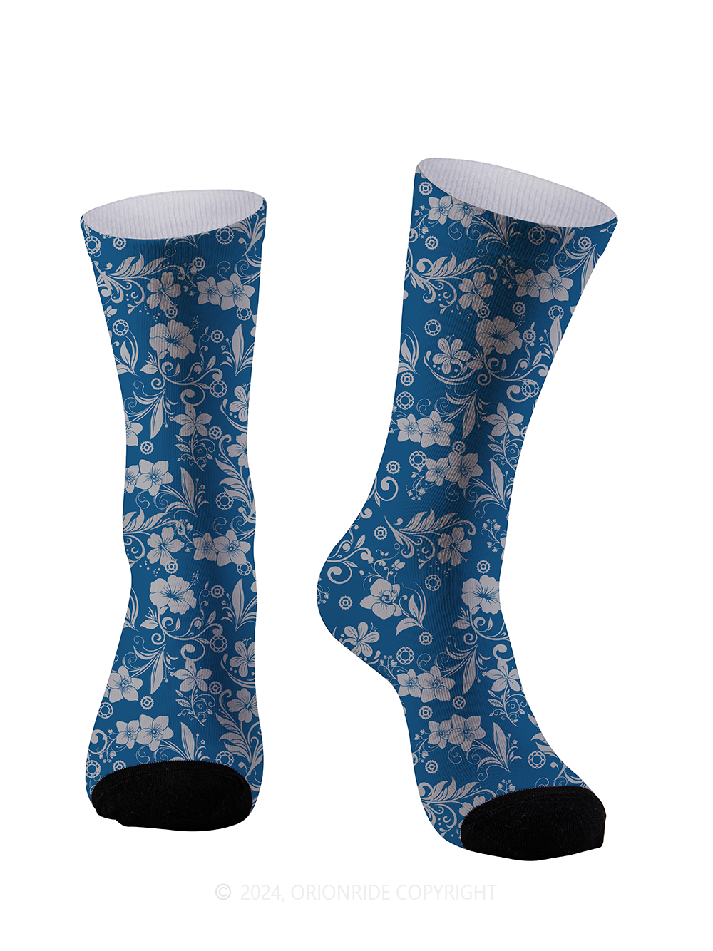 Orionride Hawaiian Flowers Cycling Socks