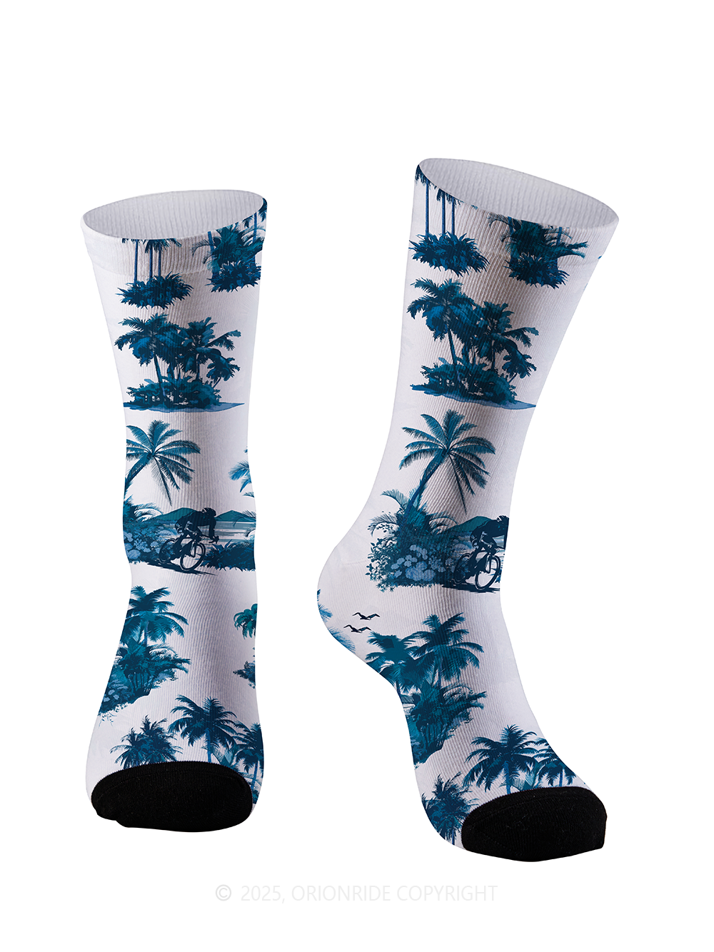 Orionride Hawaiian Scene Cycling Socks