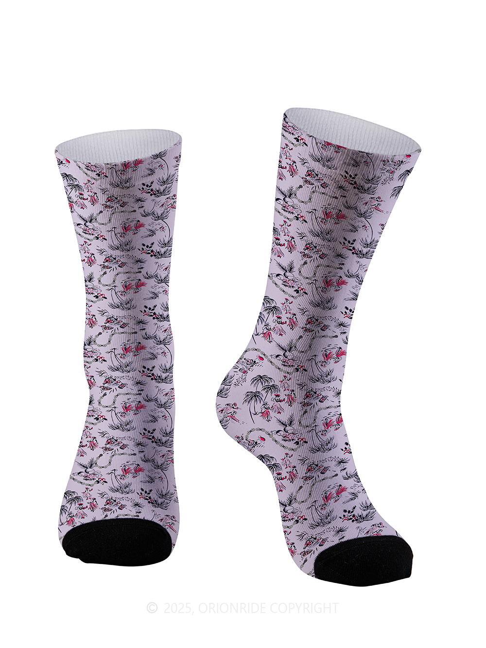 Orionride Chain And Flowers Cycling Socks