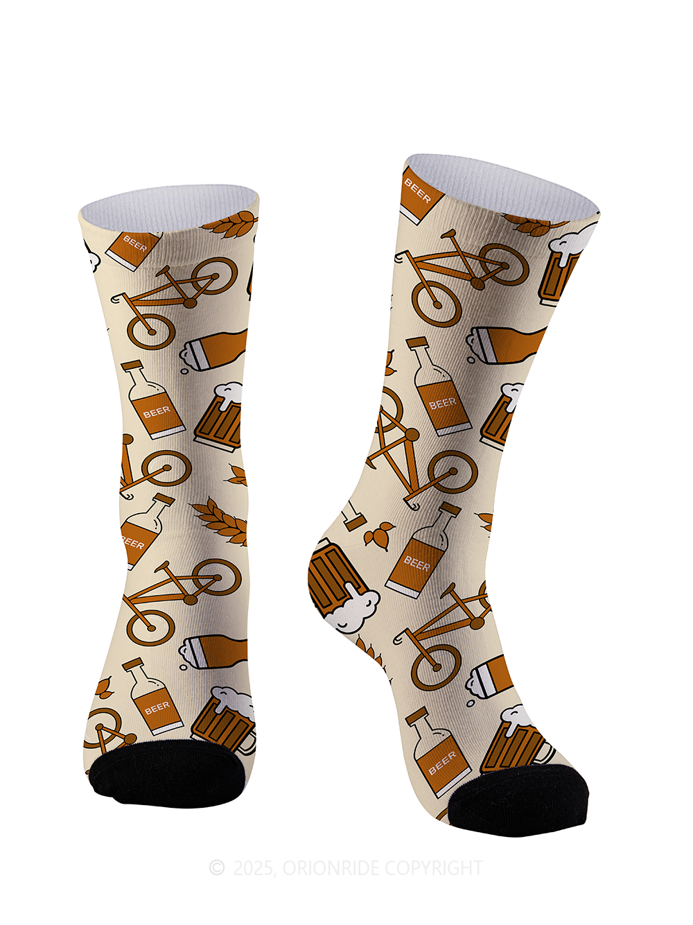 Orionride Beer And Wheat Cycling Socks