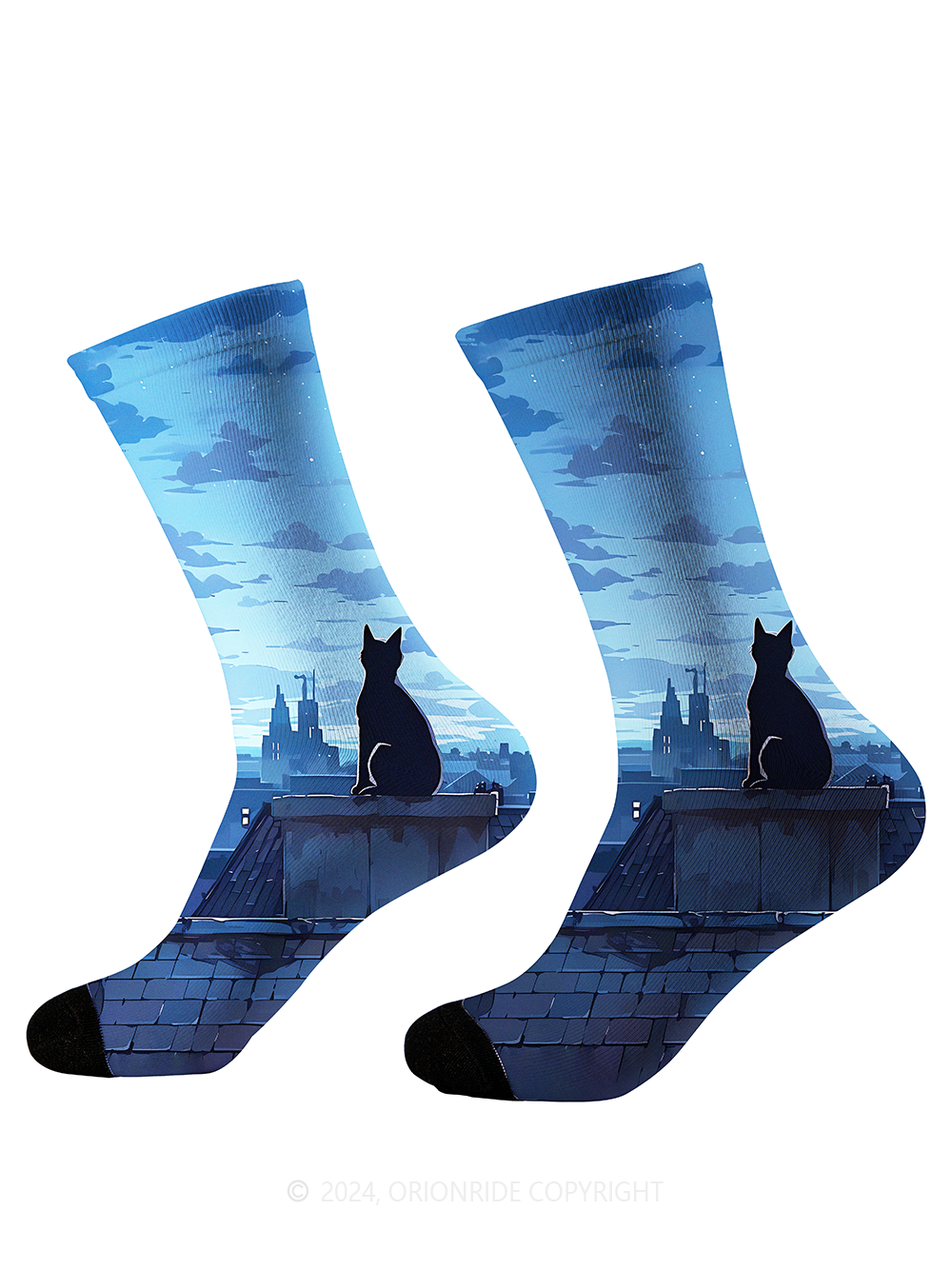 Orionride Black Cat Cycling Socks