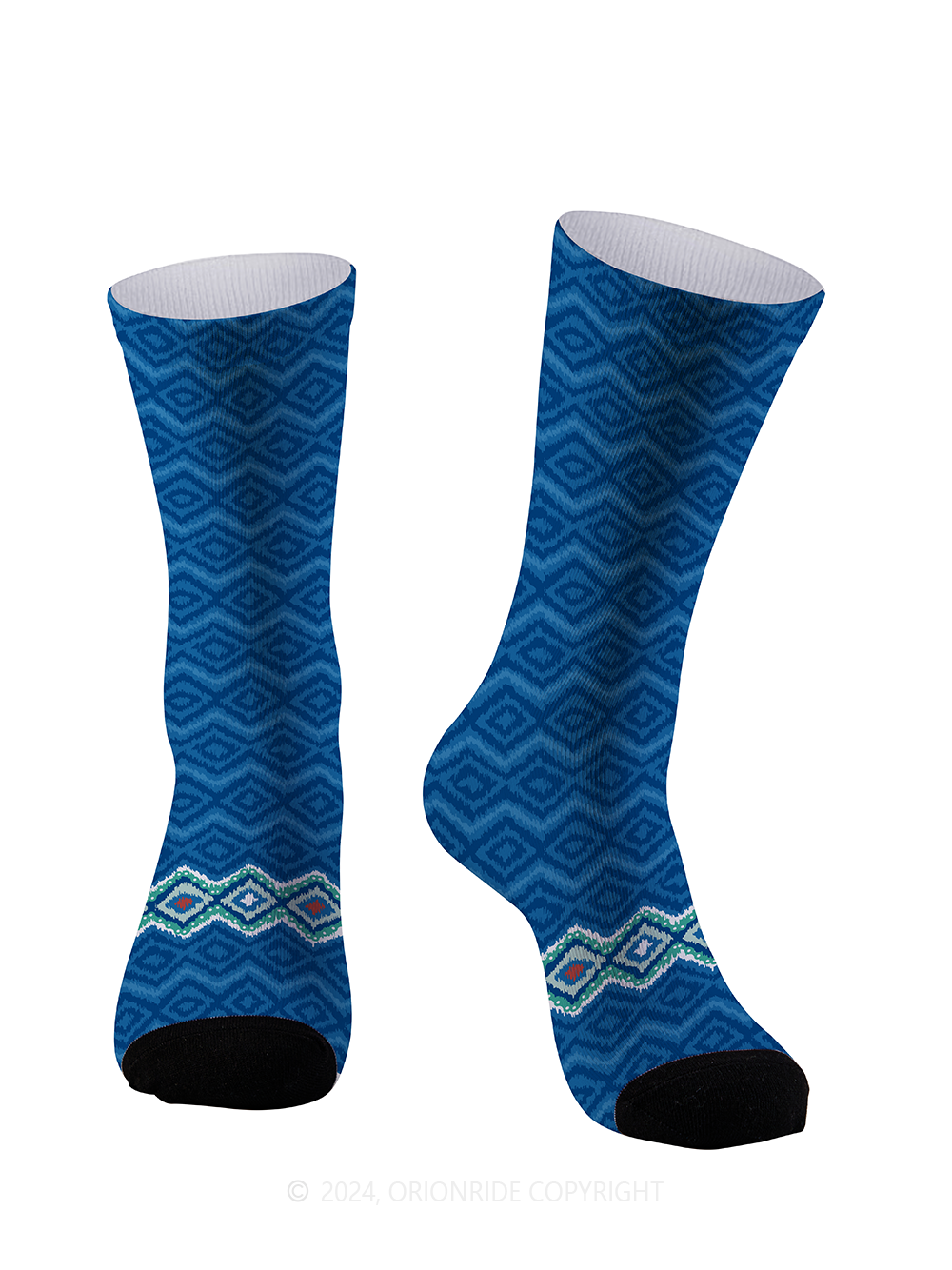 Orionride Blue Chain Cycling Socks