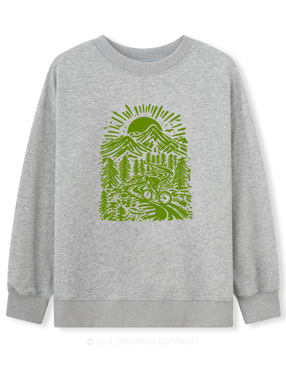 Orionride Long Sleeves Sunrise In The Mountain Bike Sweatshirts