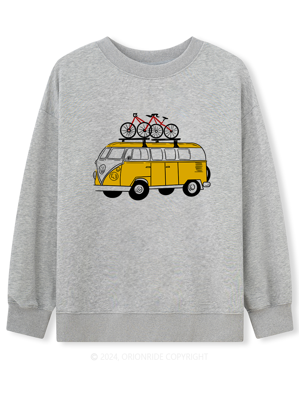 Orionride Long Sleeves Yellow Bus Bike Sweatshirts