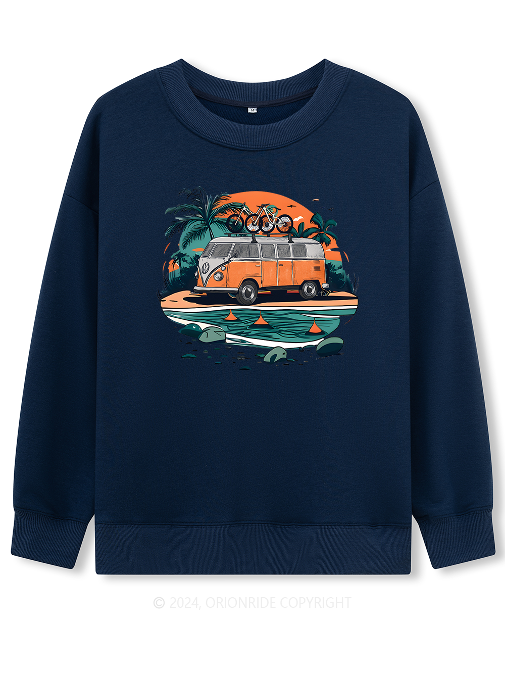 Orionride Long Sleeves Beach Retro Car Bike Sweatshirts