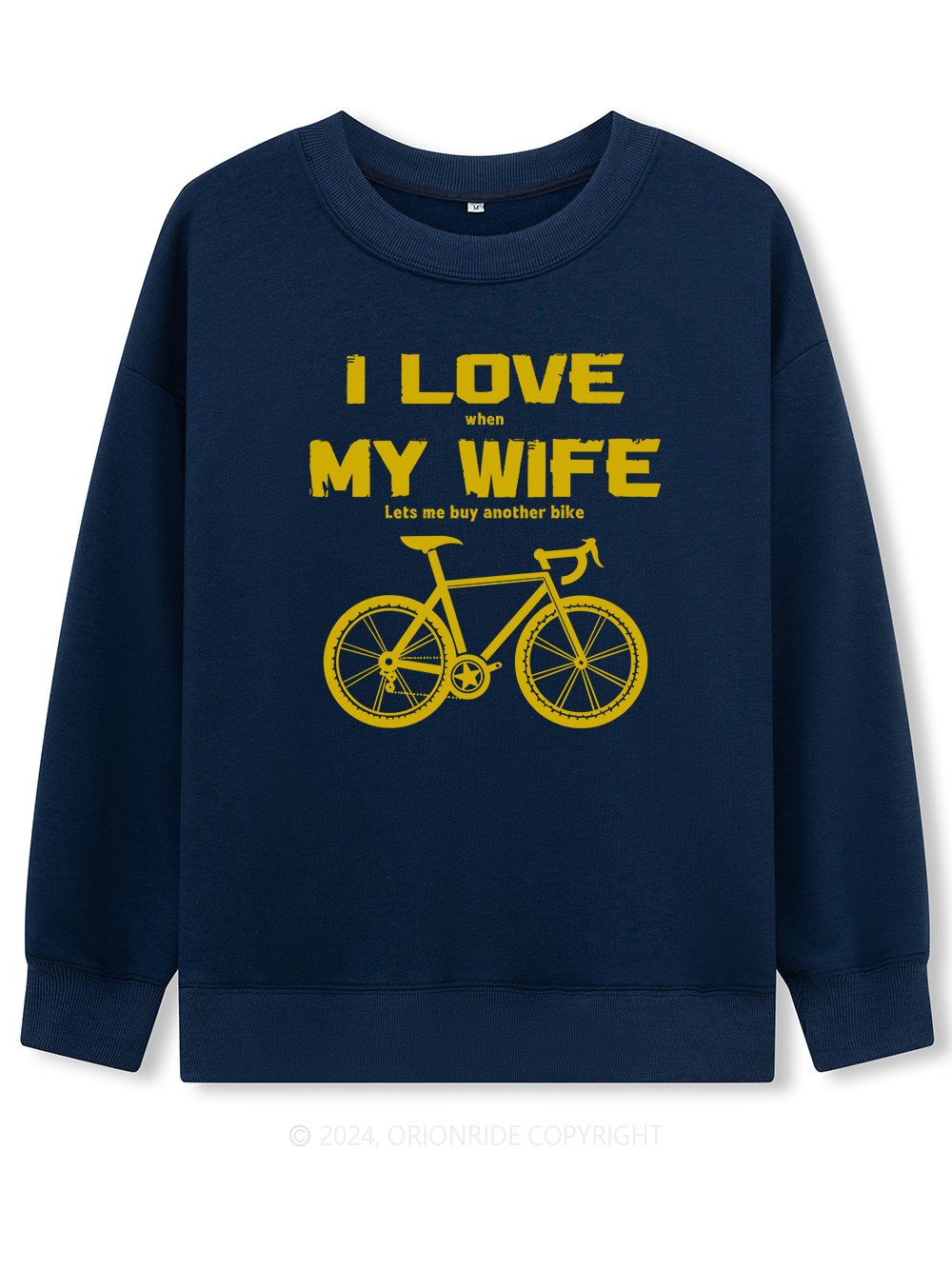 Orionride Long Sleeves I Love My Wife Bike Sweatshirts