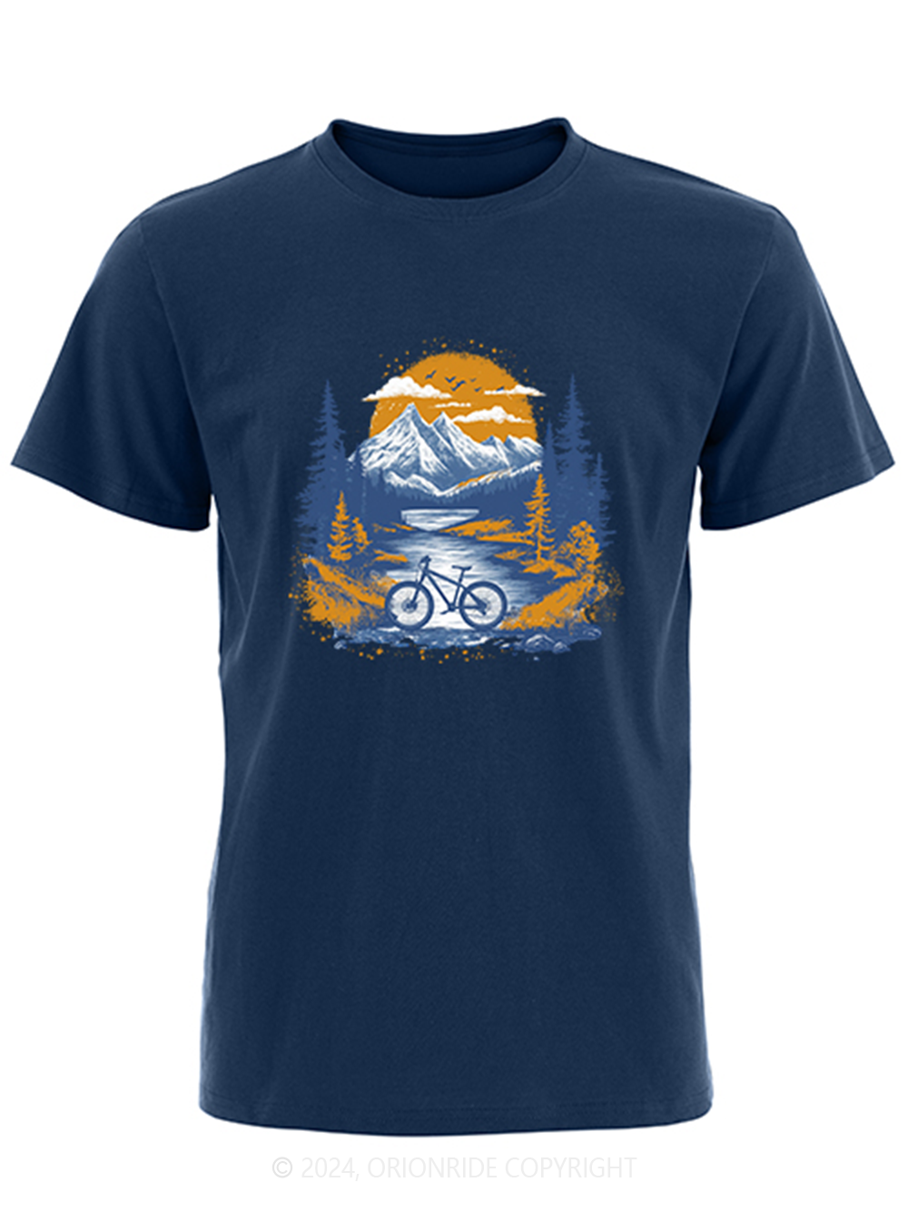 Orionride Short Sleeves Sunset Forest Bike T-Shirt