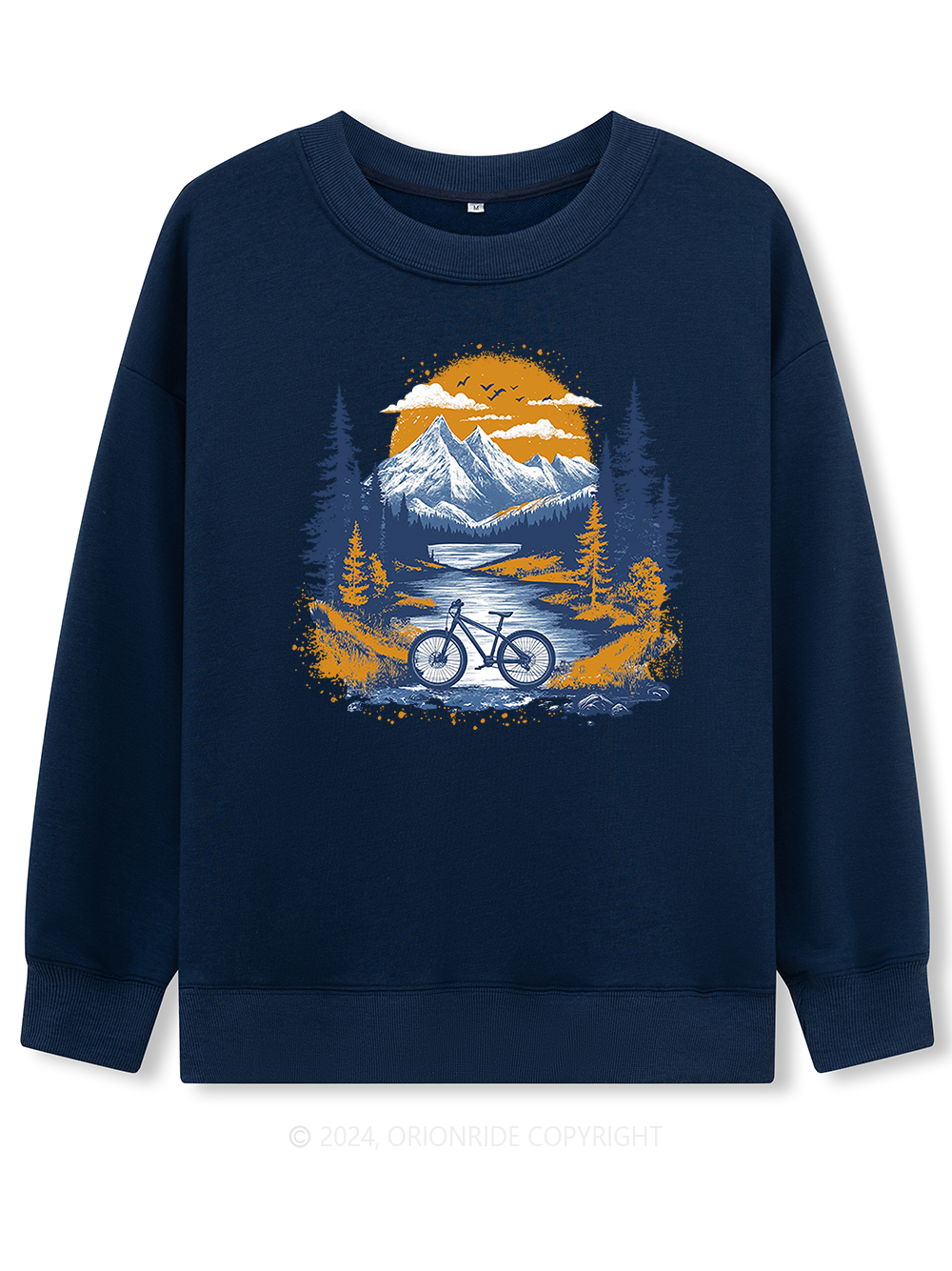 Orionride Long Sleeves Sunset Forest Bike Sweatshirts