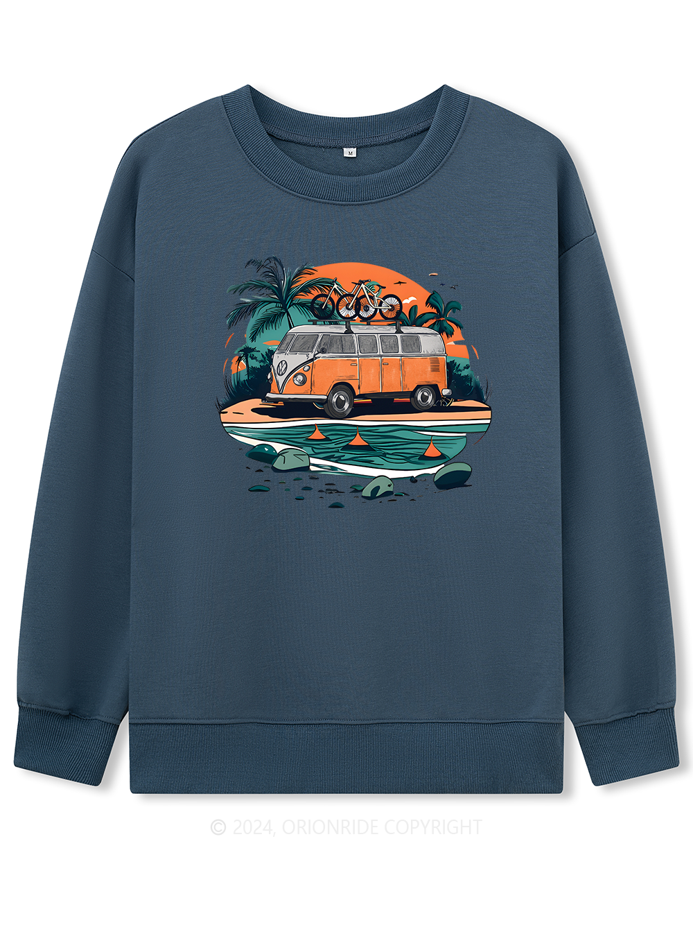 Orionride Long Sleeves Beach Retro Car Bike Sweatshirts