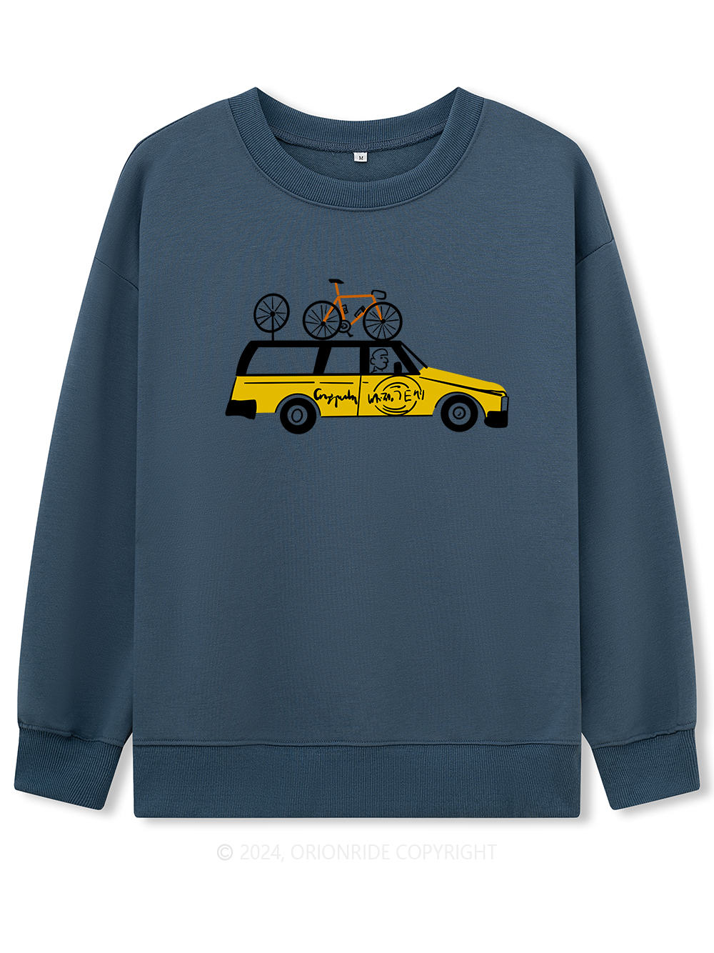 Orionride Long Sleeves Yellow Car Bike Sweatshirts