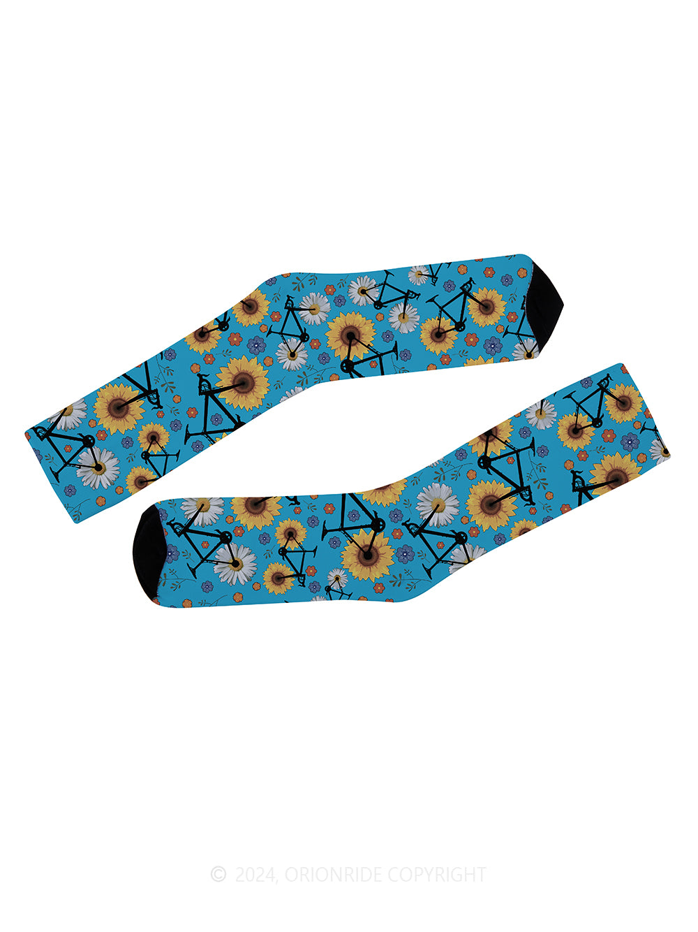 Orionride Sunflowers And Daisies Cycling Socks