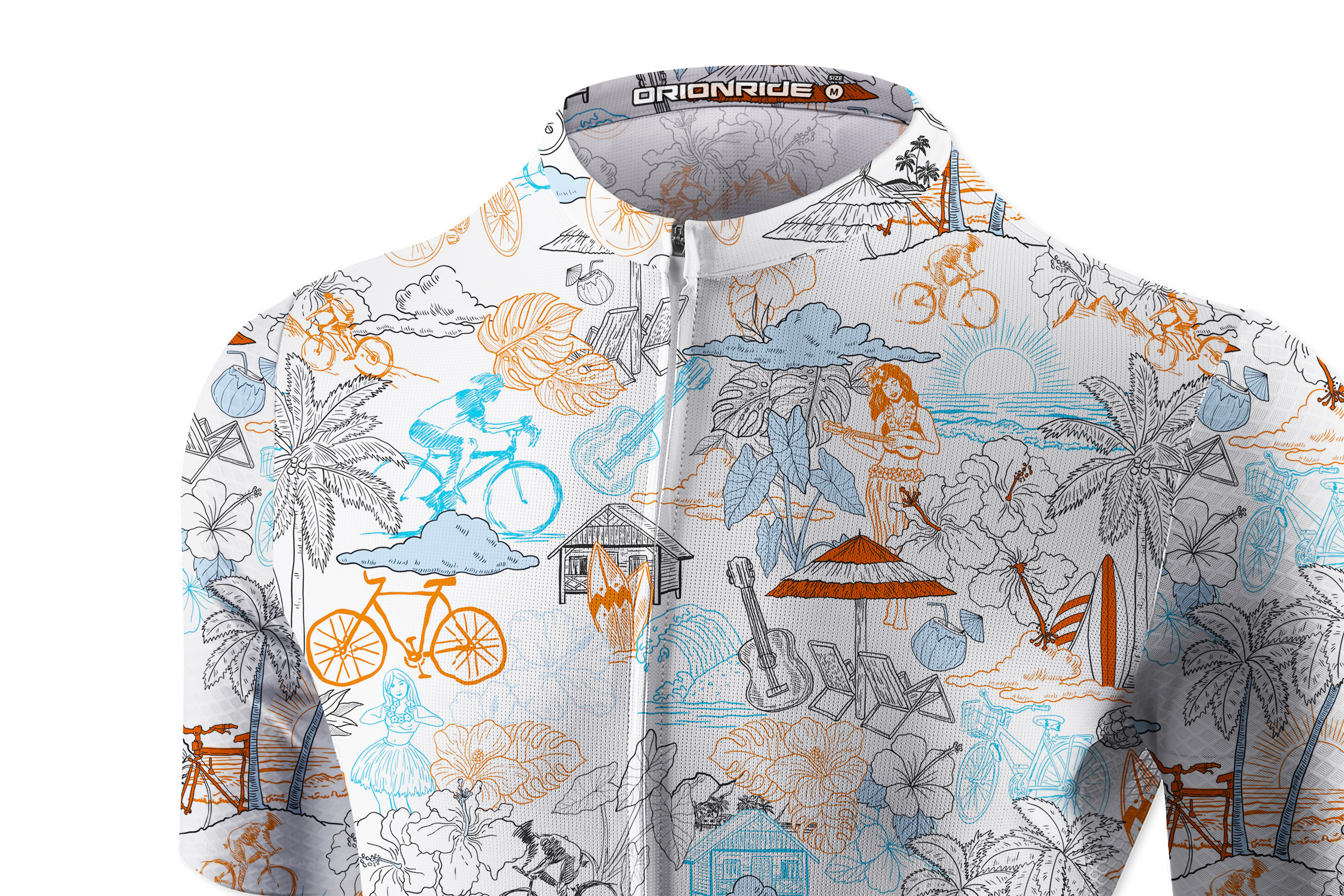 Orionride Short Sleeves Hawaiian Style Cycling Jersey